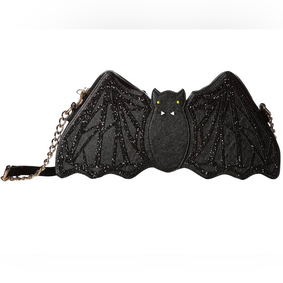 Betsey Johnson Handbags - GONE BATTY PURSE BETSEY JOHNSON BLACK GLITTER RARE BAT PURSE